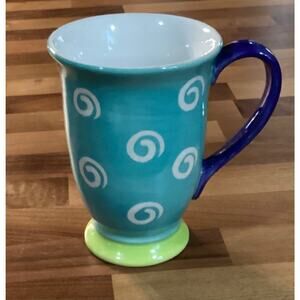 Pfaltzgraff Designer Collection Oversized Geometric Pedestal Foot Coffee Mug Cup